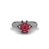 Diamond Floral Cluster Engagement Ring  - Penelope No. 12 image 3