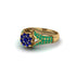 Emerald Floral Cluster Engagement Ring  - Penelope No. 28 image 1