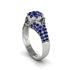Sapphire Floral Cluster Engagement Ring  - Penelope No. 75 image 2