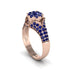 Sapphire Floral Cluster Engagement Ring  - Penelope No. 74 image 2