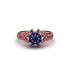 Ruby Floral Cluster Engagement Ring  - Penelope No. 59 image 3