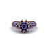 Sapphire Floral Cluster Engagement Ring  - Penelope No. 74 image 3