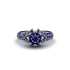 Sapphire Floral Cluster Engagement Ring  - Penelope No. 75 image 3