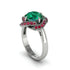 Emerald Floral Infinity Engagement Ring - Brinley No. 51 image 2
