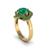 Emerald Floral Infinity Engagement Ring - Brinley No. 19 image 2