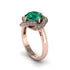 Emerald Floral Infinity Engagement Ring - Brinley No. 5 image 2