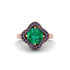 Emerald Floral Infinity Engagement Ring - Brinley No. 65 image 3