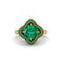 Emerald Floral Infinity Engagement Ring - Brinley No. 19 image 3