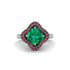 Emerald Floral Infinity Engagement Ring - Brinley No. 51 image 3