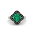 Emerald Floral Infinity Engagement Ring - Brinley No. 36 image 3