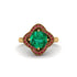 Emerald Floral Infinity Engagement Ring - Brinley No. 49 image 3