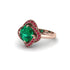 Emerald Floral Infinity Engagement Ring - Brinley No. 50 image 1