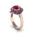 Ruby Floral Infinity Engagement Ring - Brinley No. 71 image 2