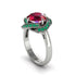 Ruby Floral Infinity Engagement Ring - Brinley No. 27 image 2