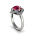 Ruby Floral Infinity Engagement Ring - Brinley No. 12 image 2