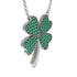 Four-Leaf Clover Pendant In Solid Gold With Emerald - Madeline No. 6 image 2
