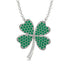 Four-Leaf Clover Pendant In Solid Gold With Emerald - Madeline No. 6 image 1