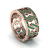 Emerald Geometric Elegance Gold Wedding Ring - Darby No. 5 image 2