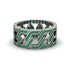 Emerald Geometric Elegance Gold Wedding Ring - Darby No. 6 image 1