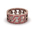 Ruby Geometric Elegance Gold Wedding Ring - Darby No. 11 image 3