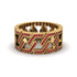 Ruby Geometric Elegance Gold Wedding Ring - Darby No. 10 image 1
