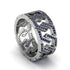 Sapphire Geometric Elegance Gold Wedding Ring - Darby No. 15 image 2