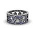 Sapphire Geometric Elegance Gold Wedding Ring - Darby No. 15 image 1
