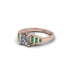 Diamond Geometric Princess Cut Engagement Ring - Thea No. 17 image 3