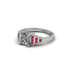 Diamond Geometric Princess Cut Engagement Ring - Thea No. 48 image 3