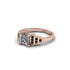 Diamond Geometric Princess Cut Engagement Ring - Thea No. 32 image 3