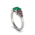 Emerald Geometric Princess Cut Engagement Ring - Thea No. 51 image 2