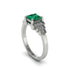 Emerald Geometric Princess Cut Engagement Ring - Thea No. 6 image 2