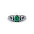 Emerald Geometric Princess Cut Engagement Ring - Thea No. 66 image 1