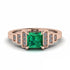 Emerald Geometric Princess Cut Engagement Ring - Thea No. 5 image 1
