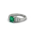 Emerald Geometric Princess Cut Engagement Ring - Thea No. 6 image 3