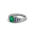 Emerald Geometric Princess Cut Engagement Ring - Thea No. 66 image 3