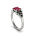 Ruby Geometric Princess Cut Engagement Ring - Thea No. 42 image 2