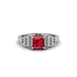 Ruby Geometric Princess Cut Engagement Ring - Thea No. 12 image 1