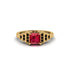 Ruby Geometric Princess Cut Engagement Ring - Thea No. 40 image 1