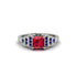 Ruby Geometric Princess Cut Engagement Ring - Thea No. 72 image 1