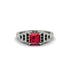 Ruby Geometric Princess Cut Engagement Ring - Thea No. 42 image 1