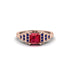 Ruby Geometric Princess Cut Engagement Ring - Thea No. 71 image 1