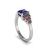 Sapphire Geometric Princess Cut Engagement Ring - Thea No. 60 image 2