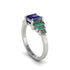Sapphire Geometric Princess Cut Engagement Ring - Thea No. 30 image 3
