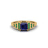 Sapphire Geometric Princess Cut Engagement Ring - Thea No. 28 image 1