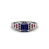 Sapphire Geometric Princess Cut Engagement Ring - Thea No. 60 image 1