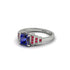 Sapphire Geometric Princess Cut Engagement Ring - Thea No. 60 image 3