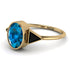 Geometrical Bezel Blue Topaz Ring - Trinity No. 507 image 1