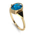 Geometrical Bezel Blue Topaz Ring - Trinity No. 507 image 2