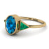 Geometrical Bezel Blue Topaz Ring - Trinity No. 504 image 1